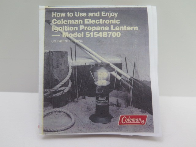 Coleman Model 5154B700 Electronic Ignition Portable Propane Lantern EXCELLENT!