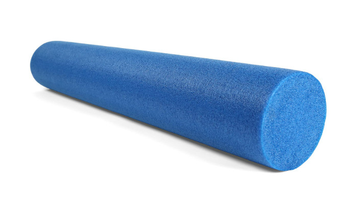 CanDo 6" x 36" Blue Foam Roller Round Exercise Yoga Pilates Fitness Recovery