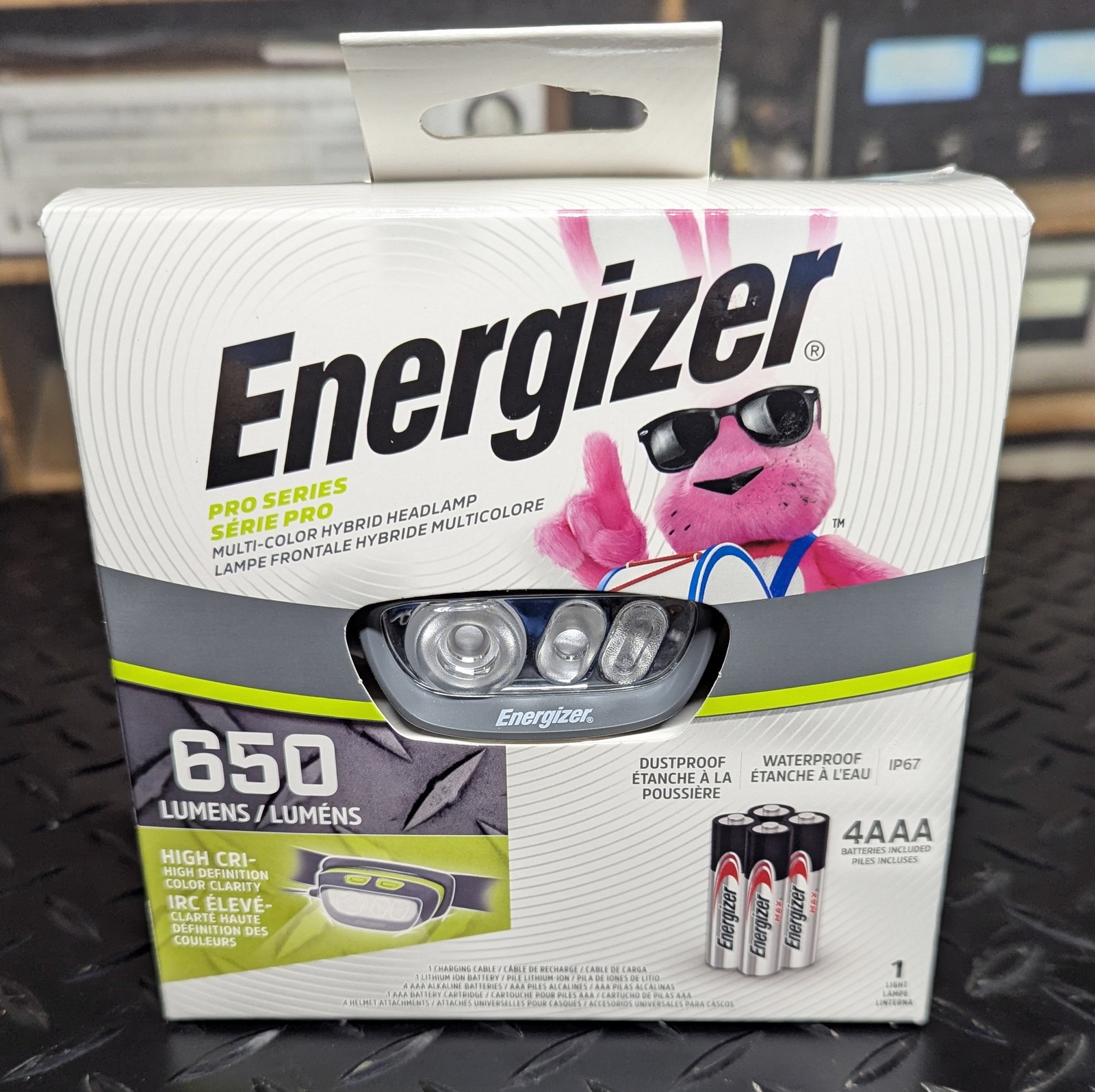 Energizer Pro Series multi-color hybrid headlamp 650 lumens in original box