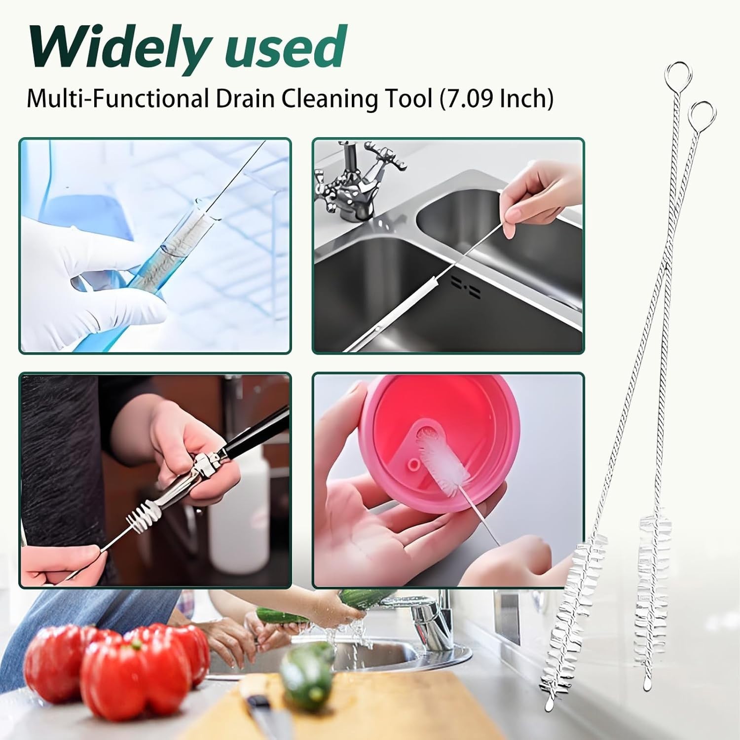 3 Pcs Auto Sunroof Drain Cleaning Tool, 120 Inch Long Flexible Tube Cleaning Bru