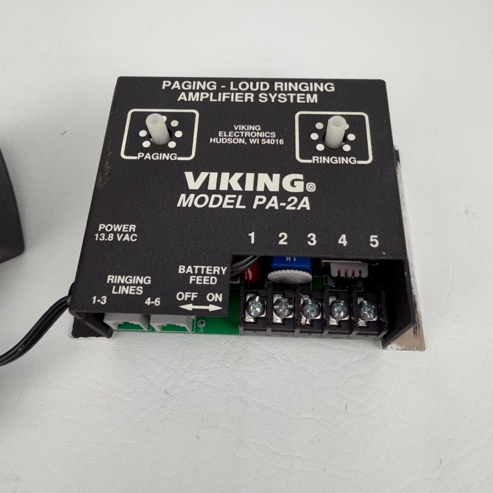 Viking Electronics PA-2A Intercom Paging Loud Ringing Amplifier System PS-1