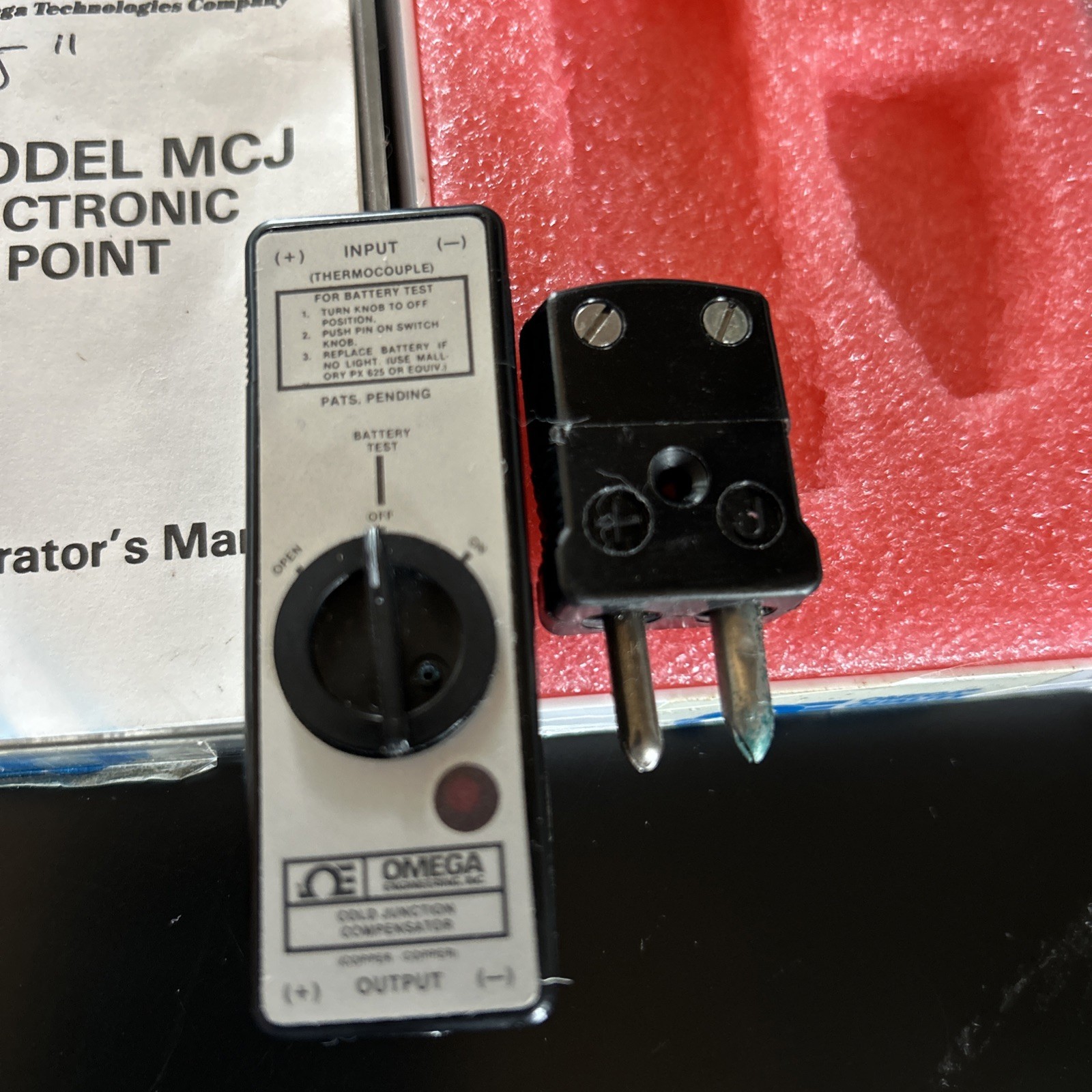 OMEGA MCJ-E Cold Junction Compensator Miniature Electronic Ice Point Used