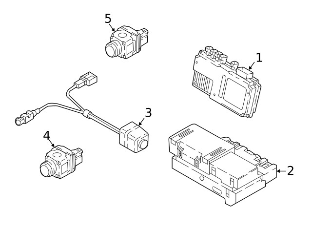 Genuine Audi Parking Aid System Control Module Bracket 80A-907-297