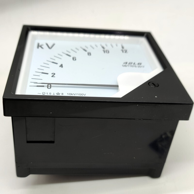 Zero Setting Square Dial Panel Analog Voltage Meter Voltmeter 42L6-V 10KV/100V