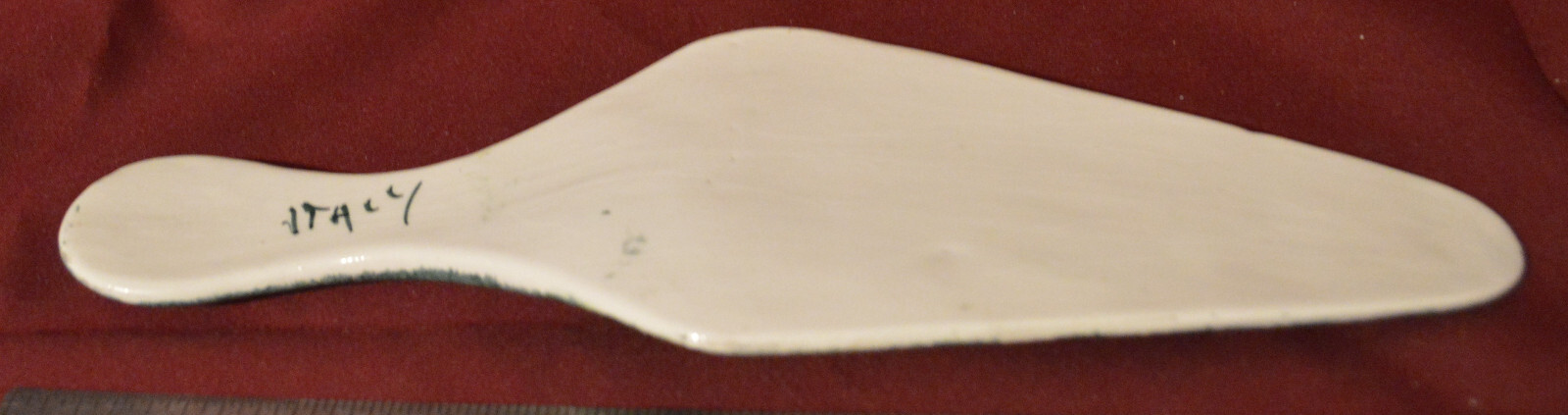 Hand Painted Pie Server Marked Italy