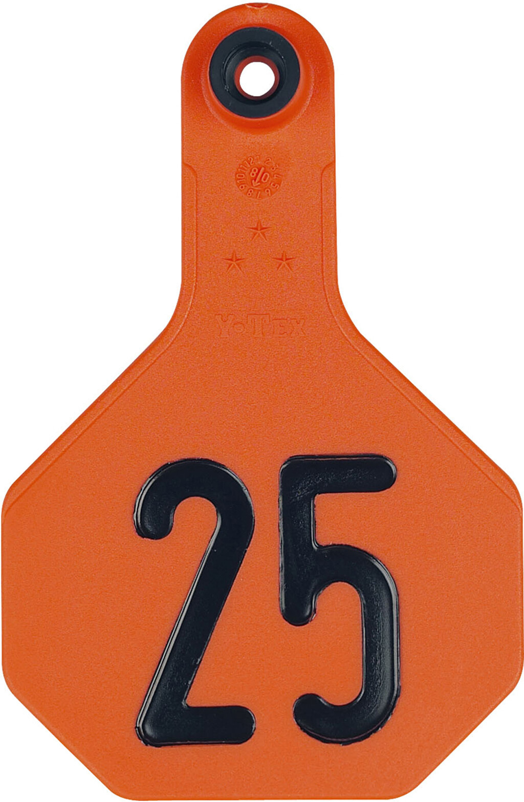 YTex 3 Star Medium Cattle ID Ear Tags Orange Numbered 151-175