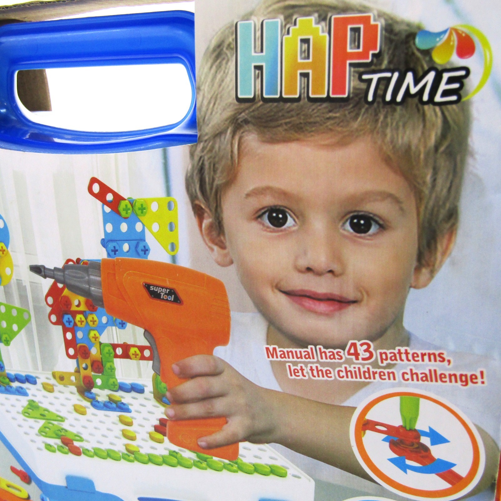 HAP Time Creative Mosaic #608 4-In1 Educational Build & Design Kit With Drill