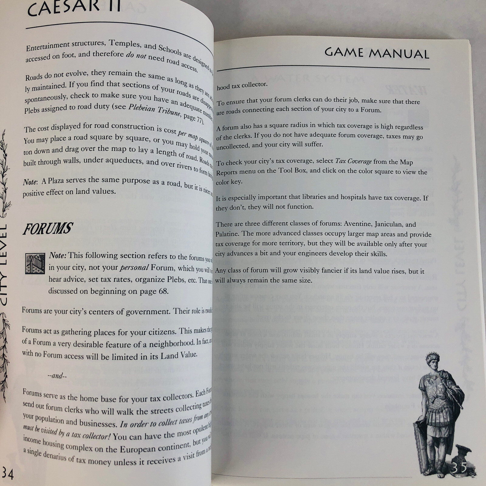 Caesar II Game Manual For Sierra RPG Strategy Reference Softcover Vintage