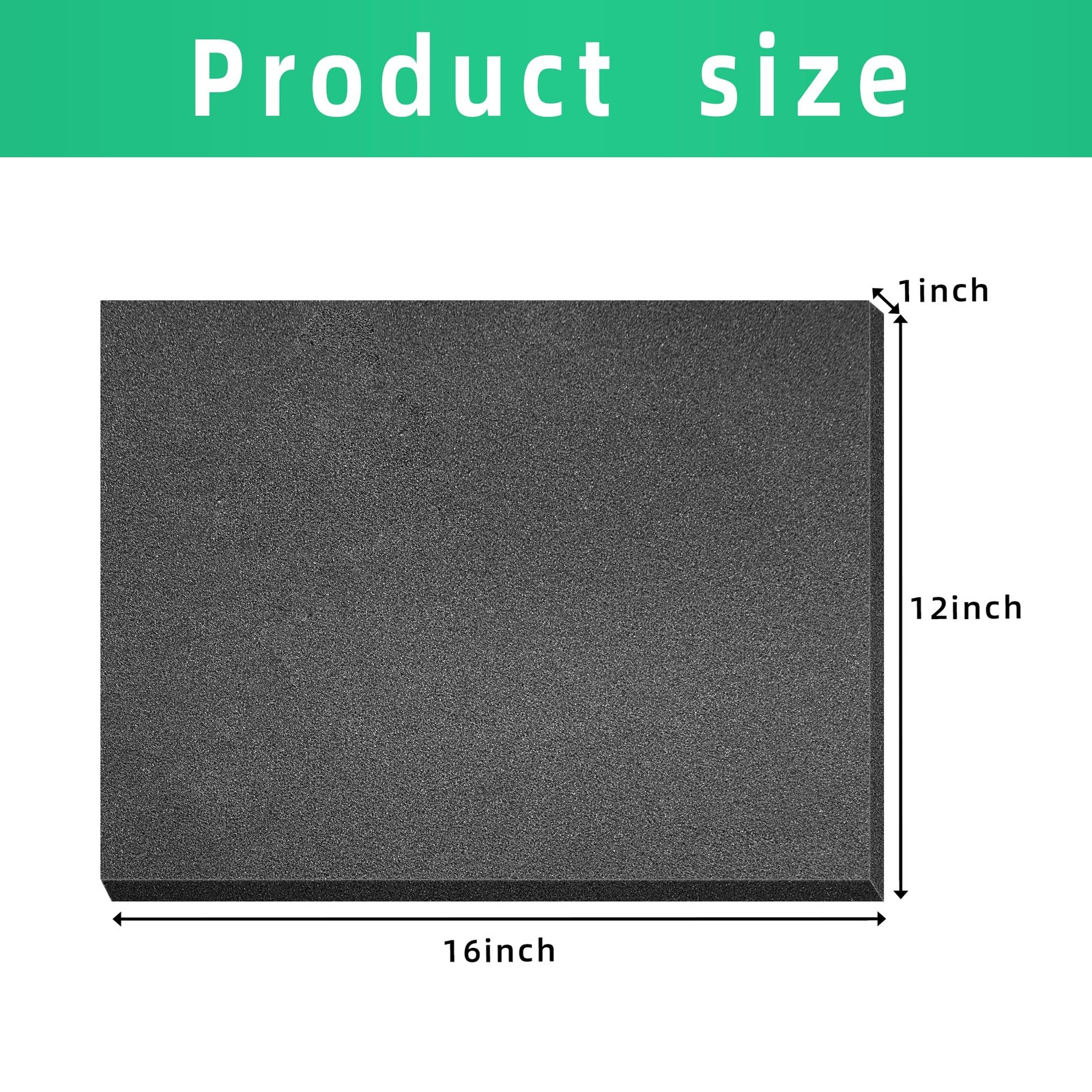 Polyurethane Foam Sheets Tool Box Pads Cuttable Inserts 16x12x1 Inch 6 PCS