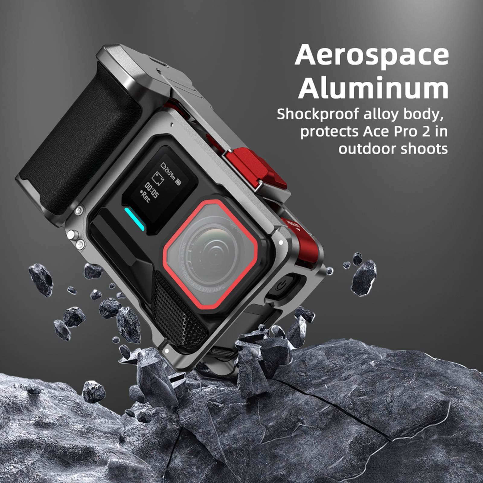 For Insta360 Ace Pro 2 Camera Aluminum Handheld Case Cover Durable Material