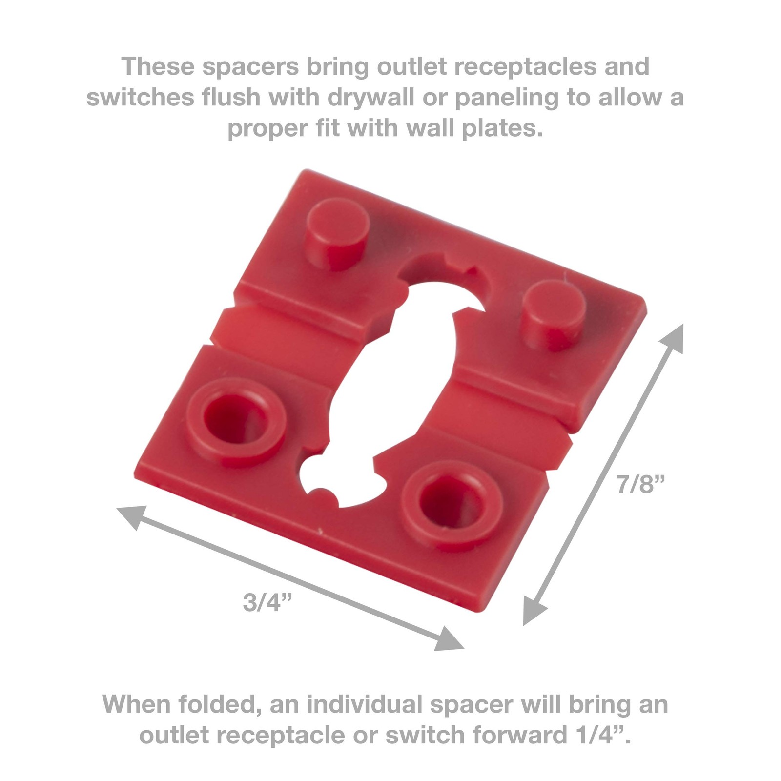 Gardner Bender GSP-04 Electrical Switch and Receptical 4 Piece Pack, Red