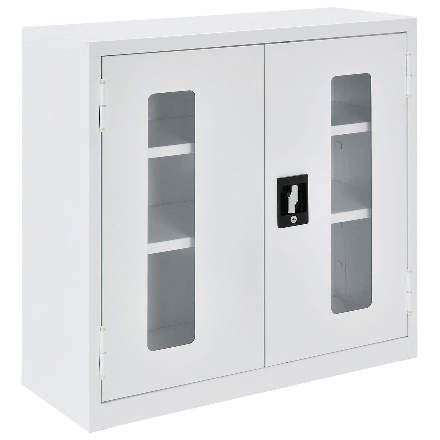 Assembled Clear View Wall Storage Cabinet 30x12x30 Off White