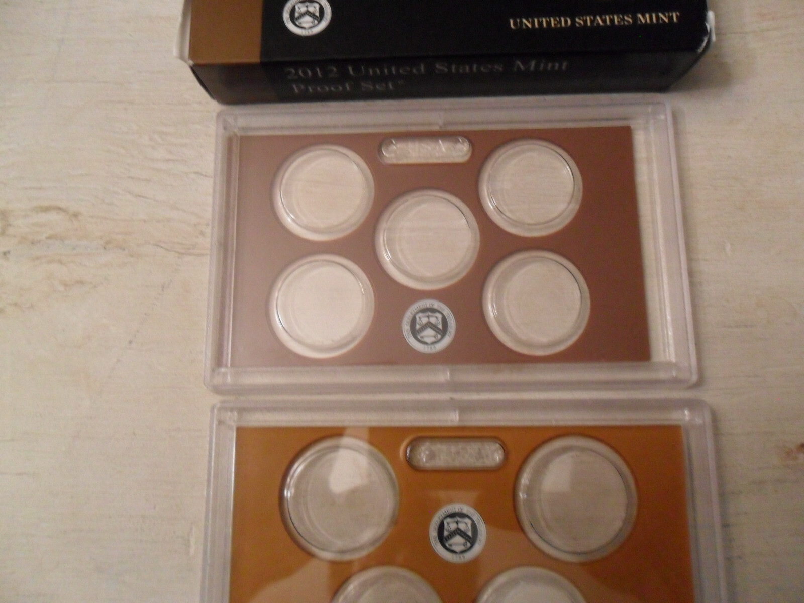 2012 Proof Set Box and Lenses ONLY *NO COINS*