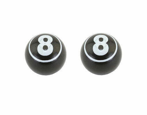 Bike Lucky Eight Mini Valve Caps Black Schrader Valve. Bike parts,Bicycle parts.