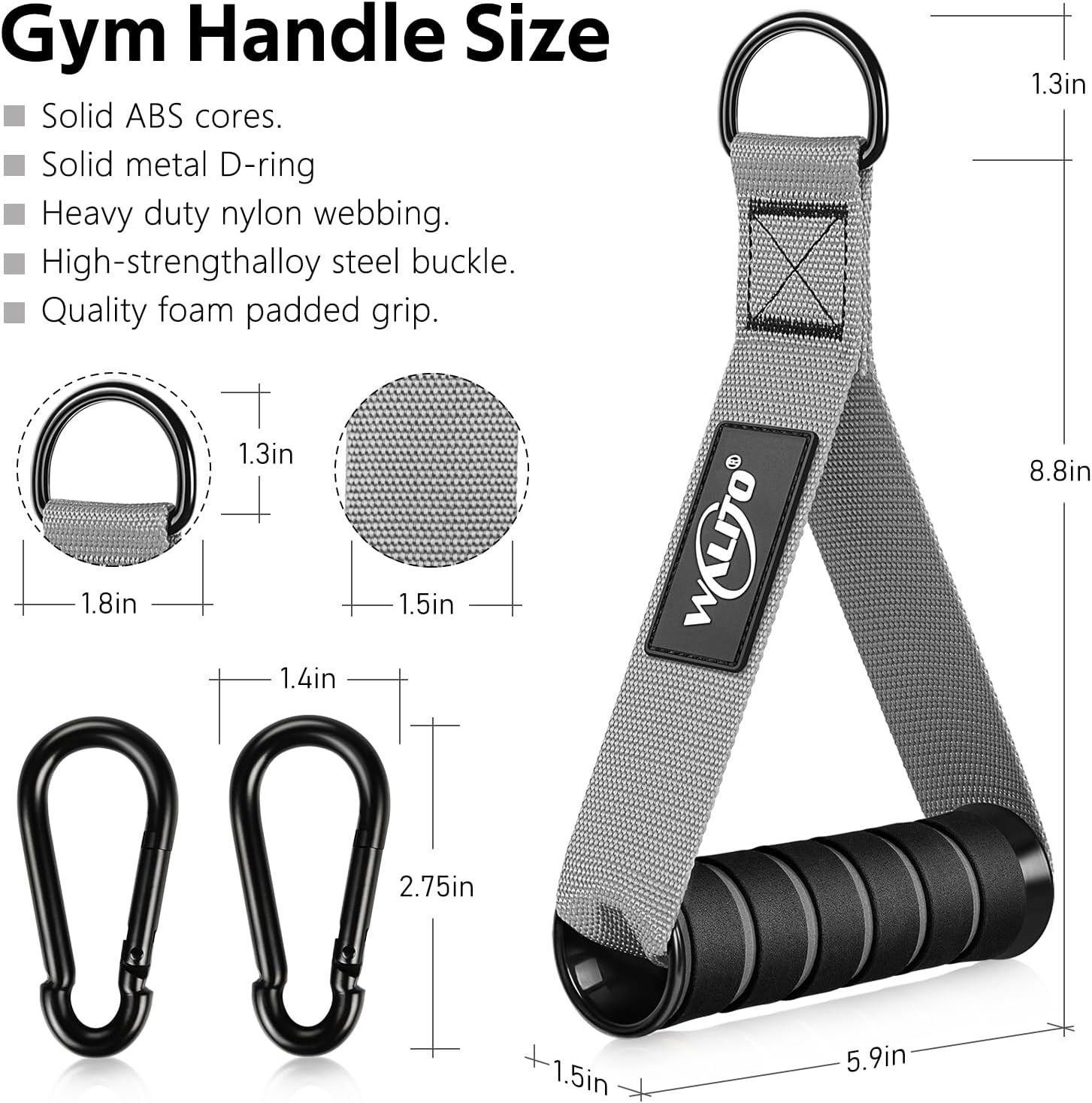 Ergonomic Cable Machine Handles - Durable Nylon for Ultimate Workout Performance