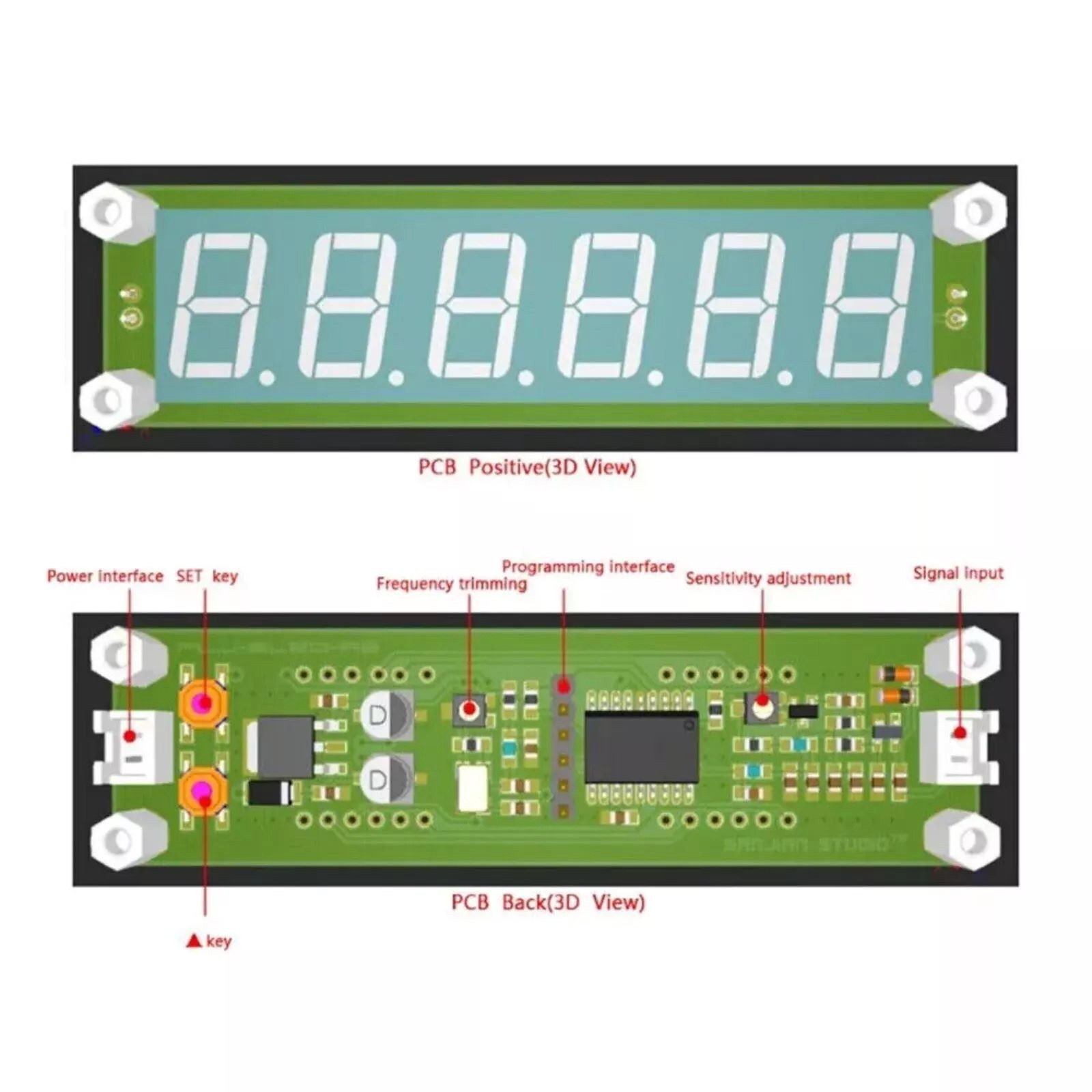65MHz Frequency Meter, 6-Digit LED, TCVCXO Reference, High Resistance Input
