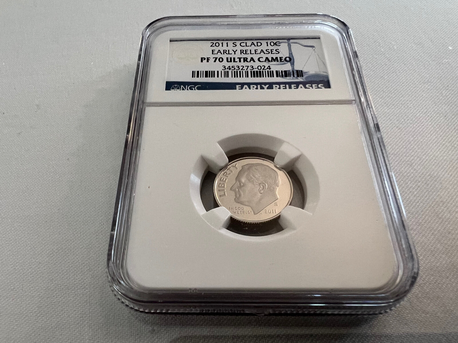 2011-S CLAD ROOSEVELT DIME NGC PF70 U.C. "BLUE LABEL "TOP POP"