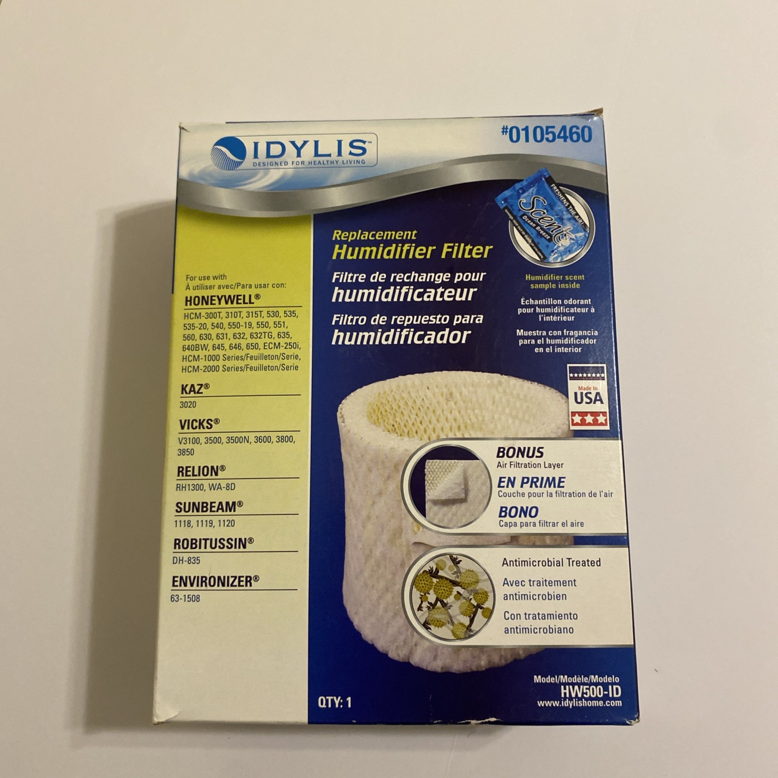 Idylis Humidifier Filter HW500-ID Honeywell Vicks Compatible New