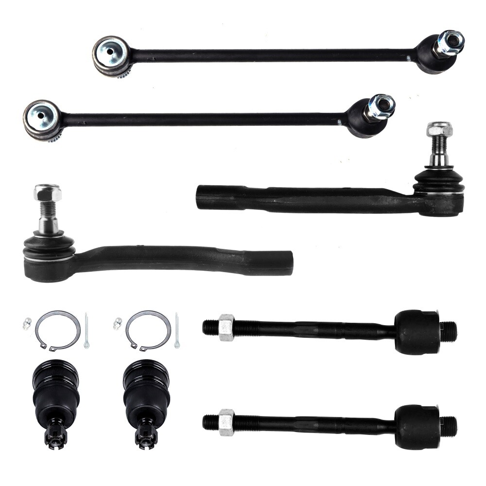 8x Lower Tie Rods Ball Joints Sway Bar Links Kit For Acura MDX Honda Pilot 03-08