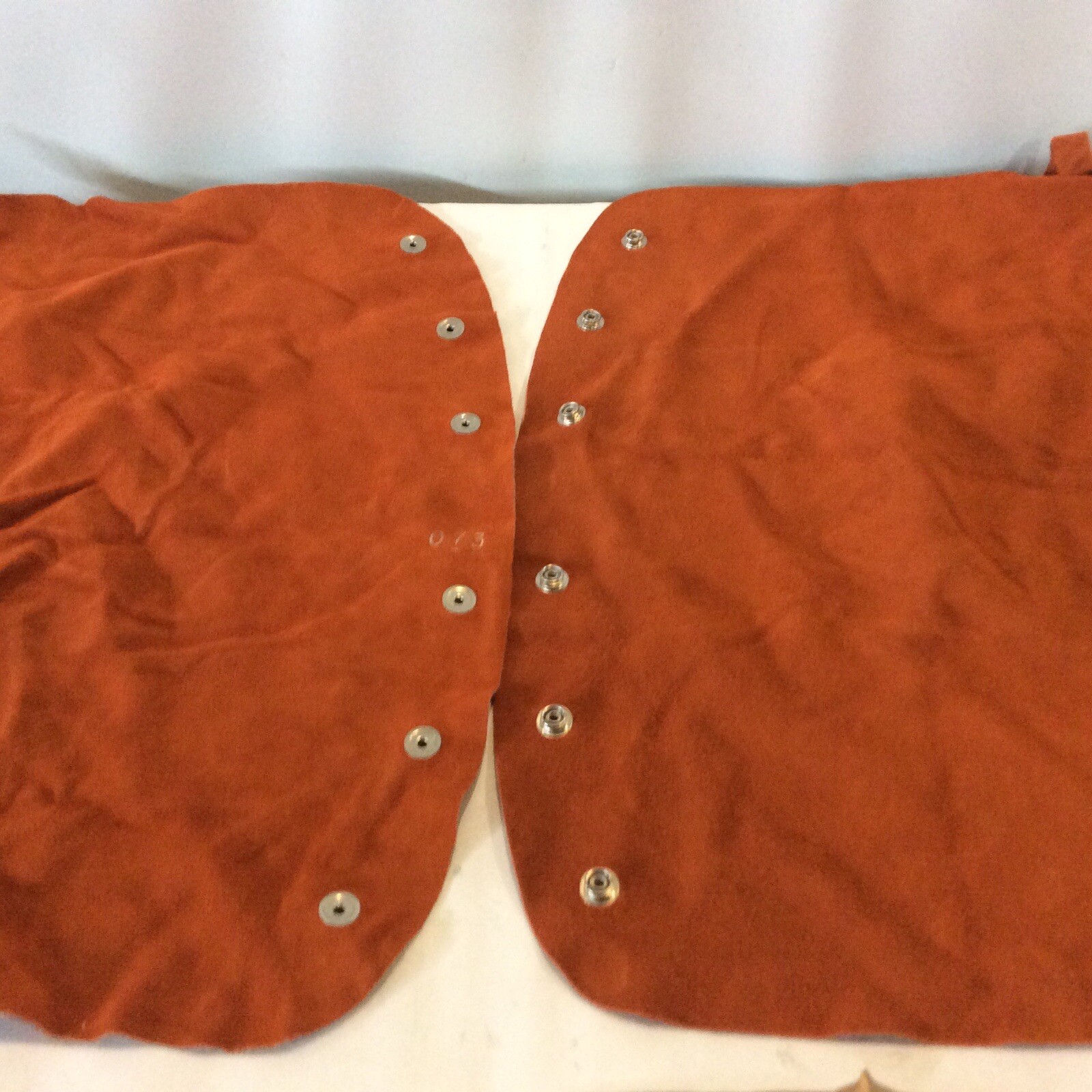 2 Leather Welding Bibs with Snaps Red Ram Brand Size Small
