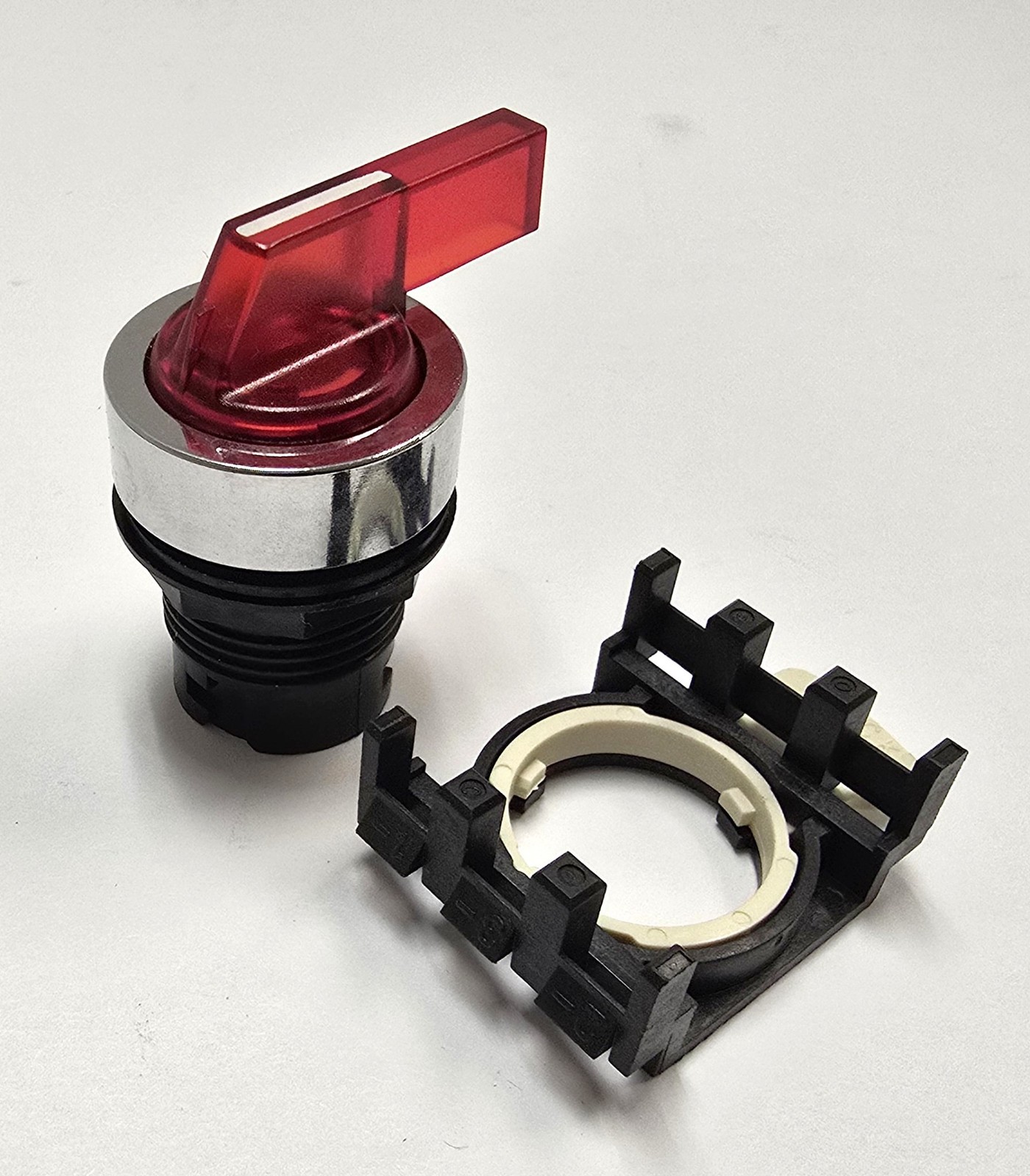 AGUT PZS-J3PD2 3-Position Selector Switch Cam 2 Red Lever & Contact Mount - New