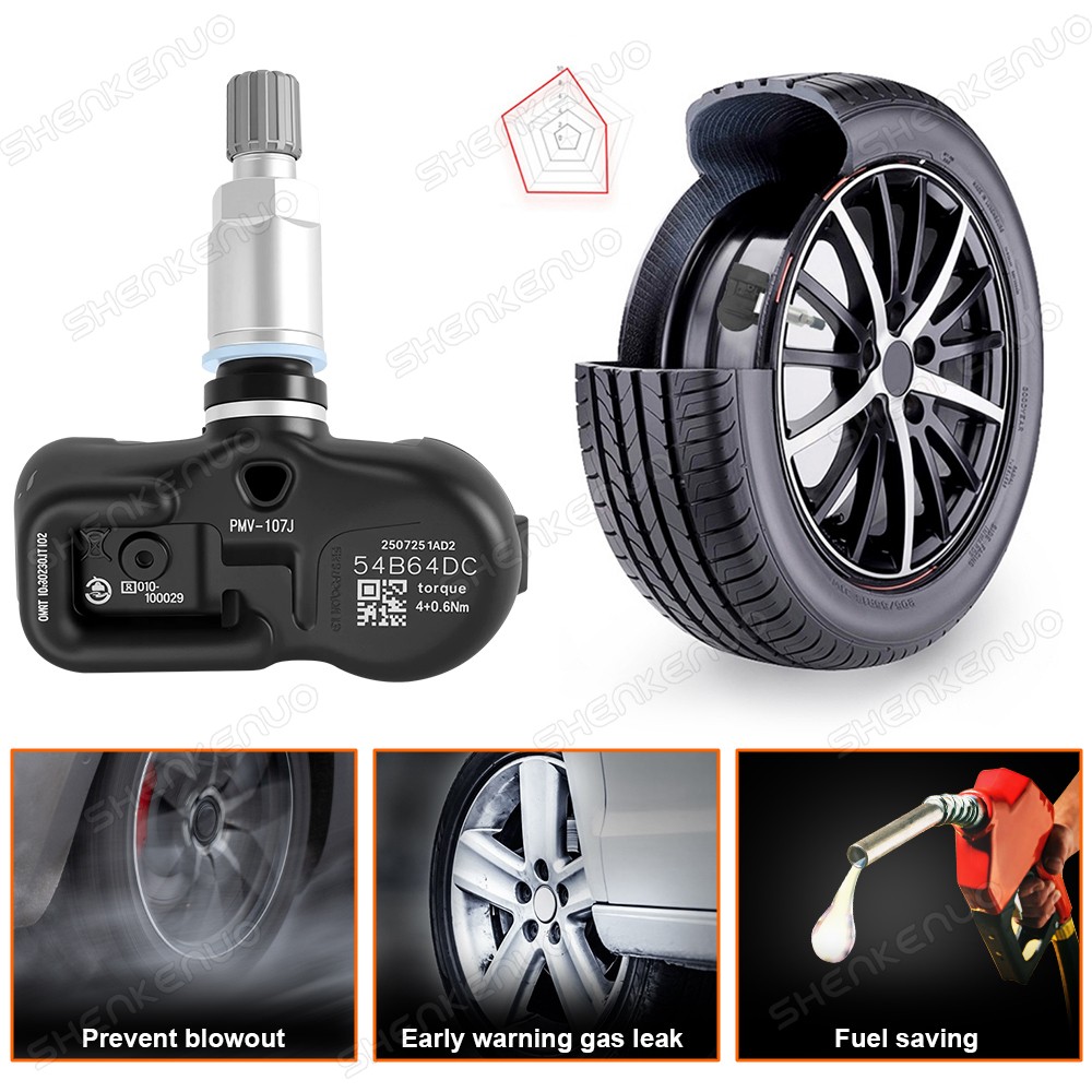 4x Genuine TPMS 42607-33021 Tire Pressure Sensor PMV-107J for Toyota RAV4