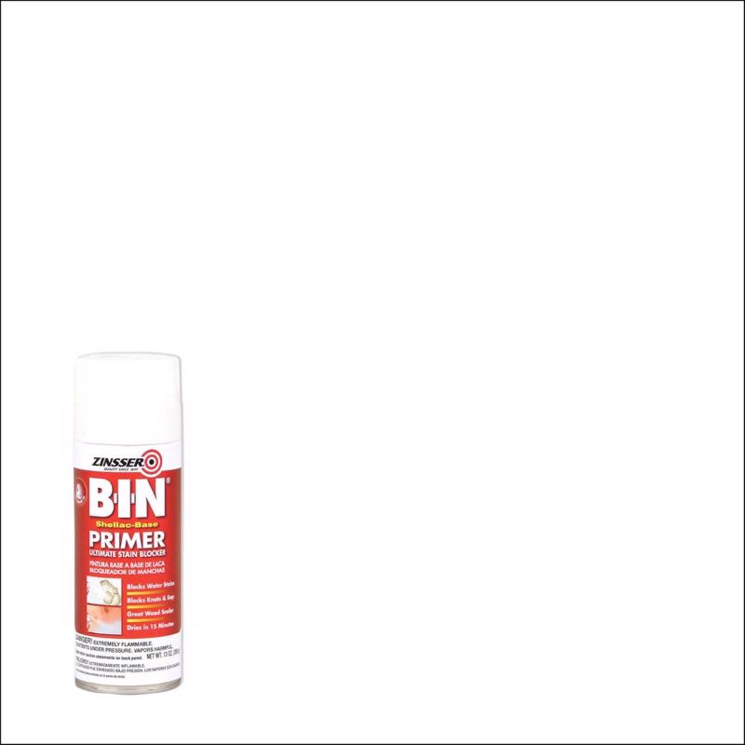 Zinsser B-I-N White Shellac-Based Spray Primer and Sealer 13 oz (Pack of 6)
