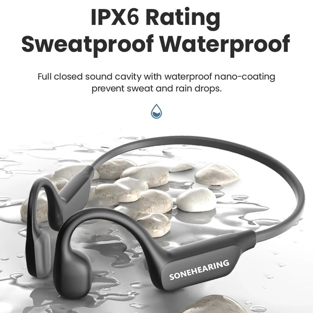 IPX6 New Waterproof Wireless Bluetooth Noise Canceling Bone Conduction Headphone