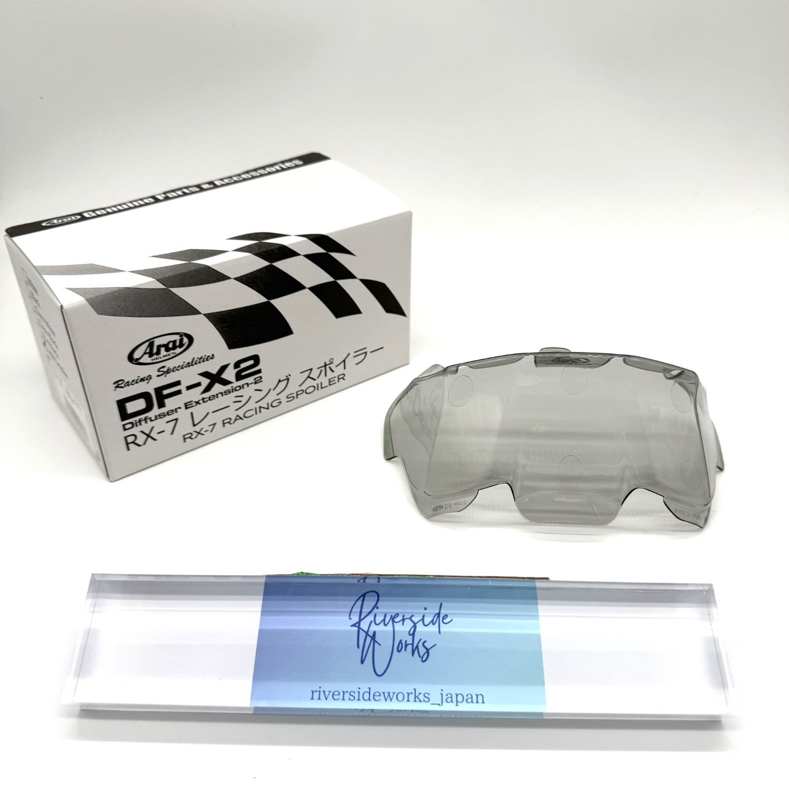 Arai RX-7X Racing Spoiler Light Smoke 105120 Helmet Parts RX-7V RX-7X Corsair-X