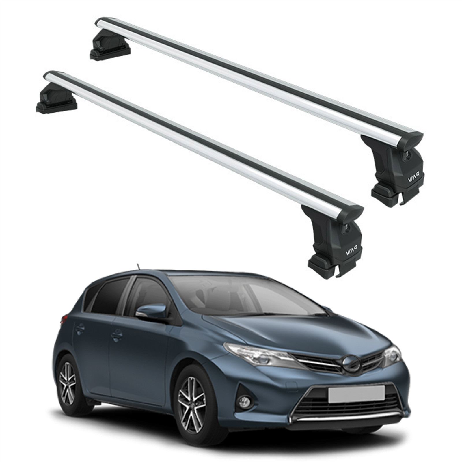 For Toyota Auris 2013-2019 Roof Rack Cross Bars Normal Roof Alu Silver (Glass ro