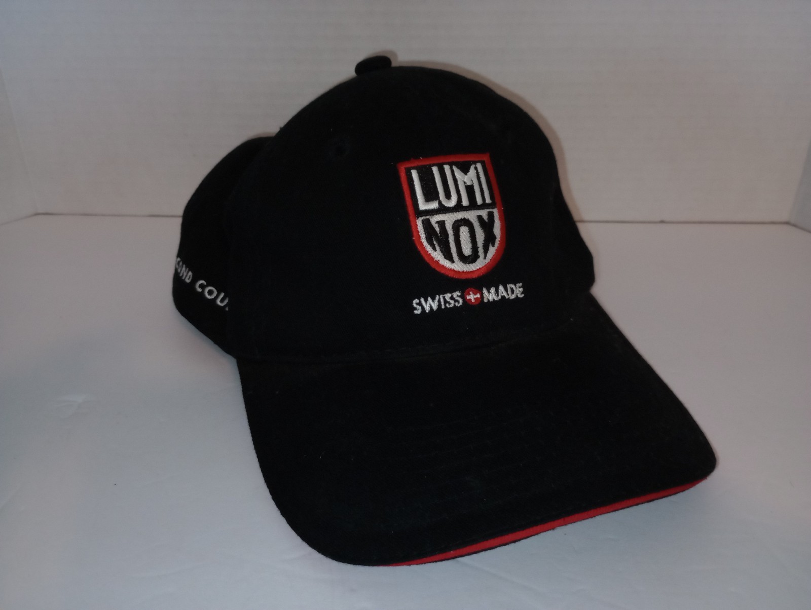 Luminox Watches Essential Gear Strapback Baseball Hat Black Canvas Swiss Made