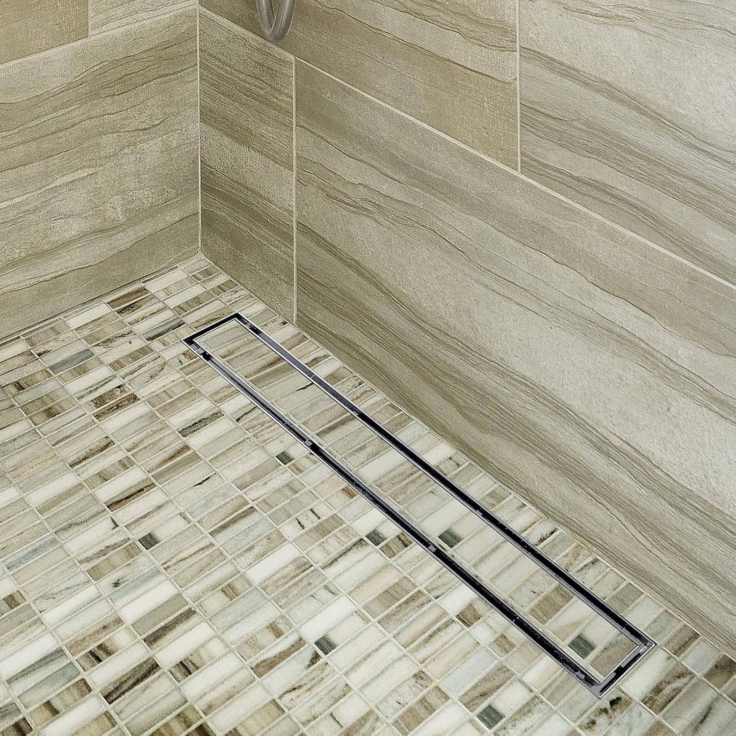 Neodrain 24" Linear Shower Drain with Tile Insert Grate,Brushed 304 Stainless