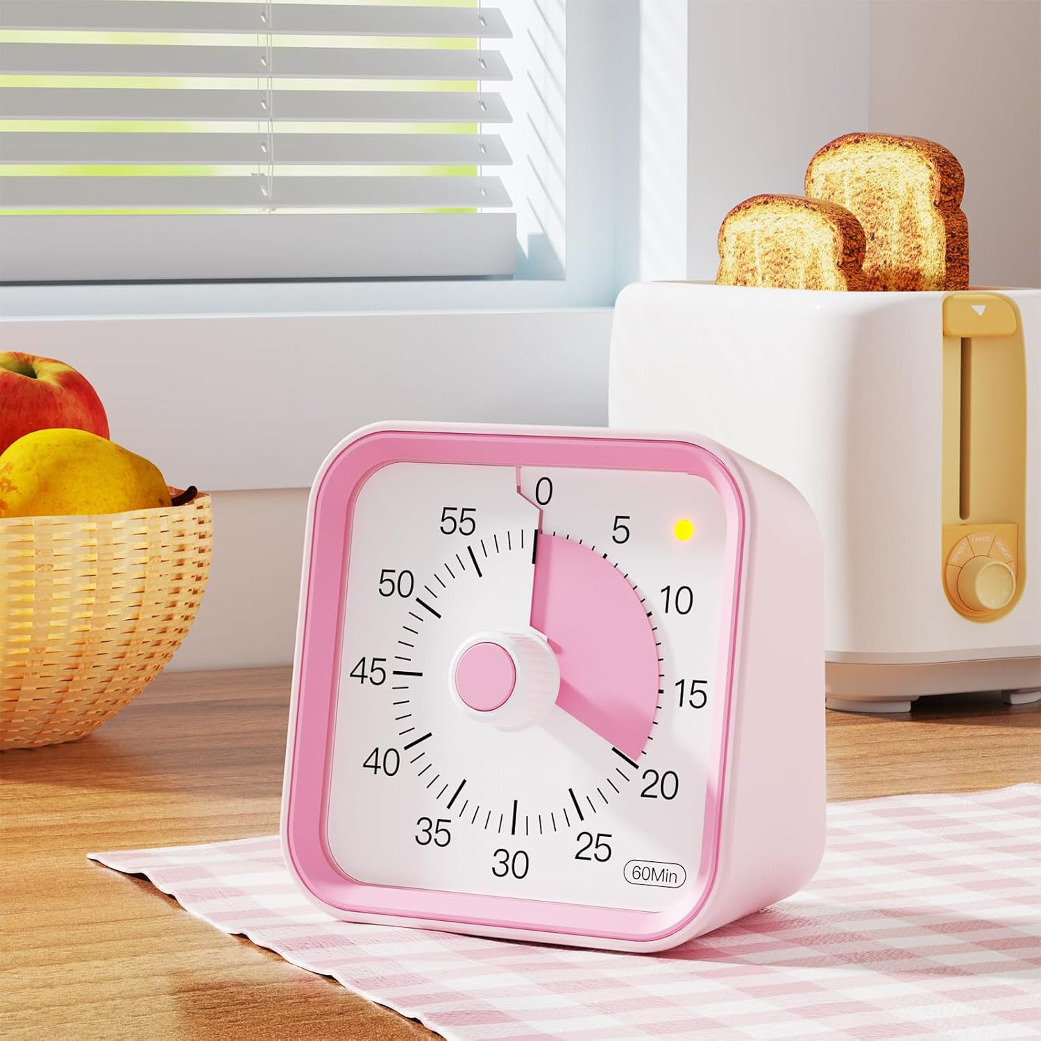 Visual Timer for Kids with Pause Function, 60 Minute Countdown Timer for Kids De