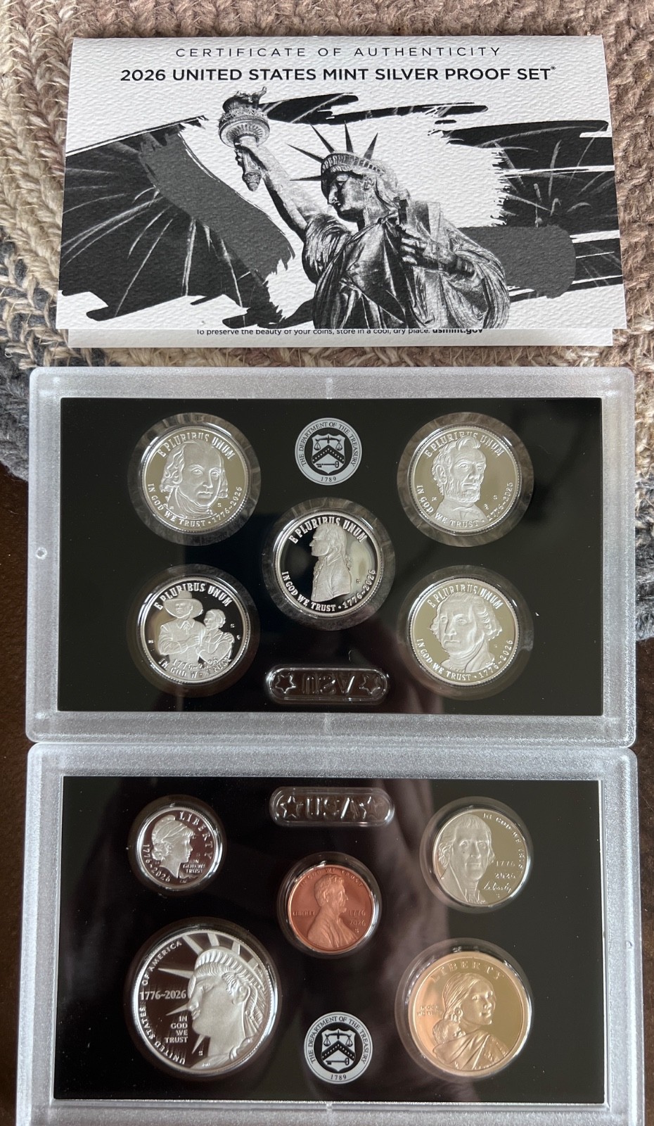2026 * 1776 S Proof Silver Mint Set Dual Dates 26RH * SEALED MINT BOX *