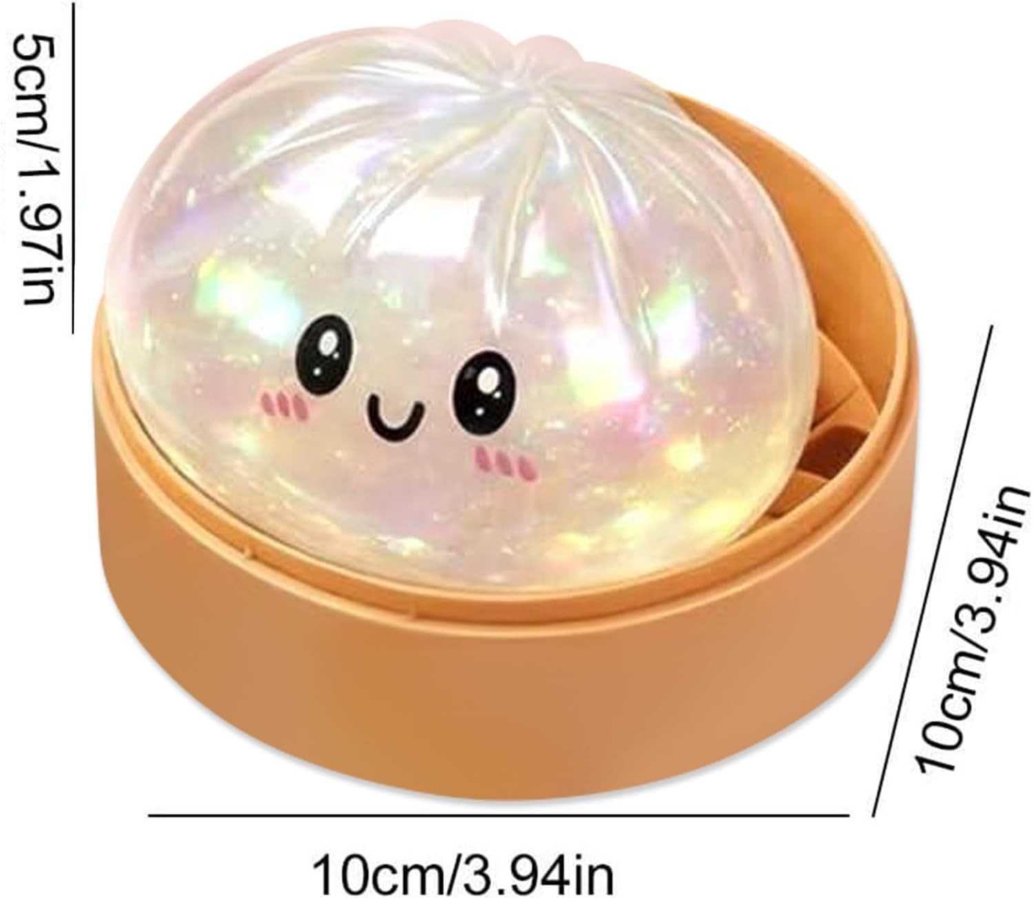 Glitter Dumpling Squishies with Box Sensory Squeeze Fidget Toy for Stress Relief