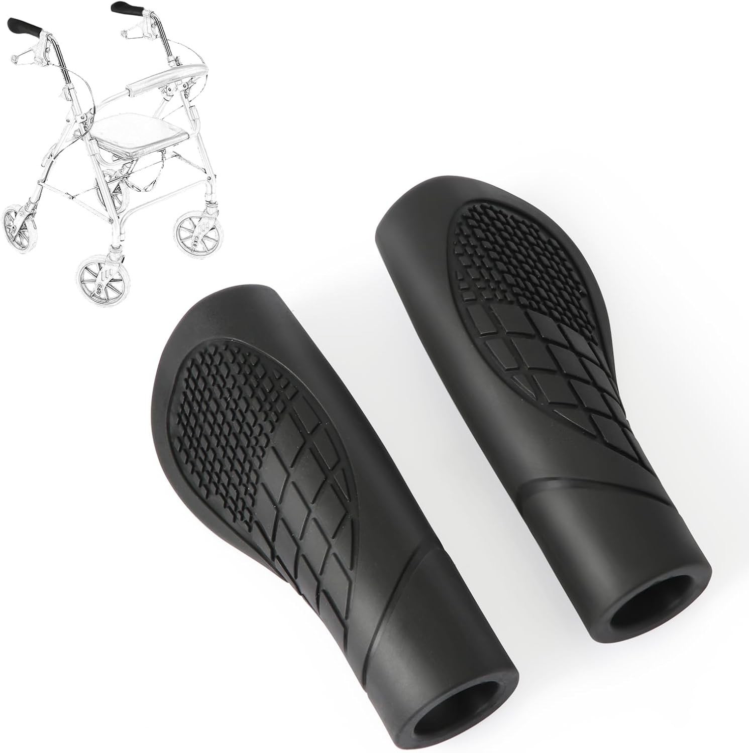Universal Rollator Hand Grips 2 Pack Anti Slip Cushion Handle Covers 1 Inch