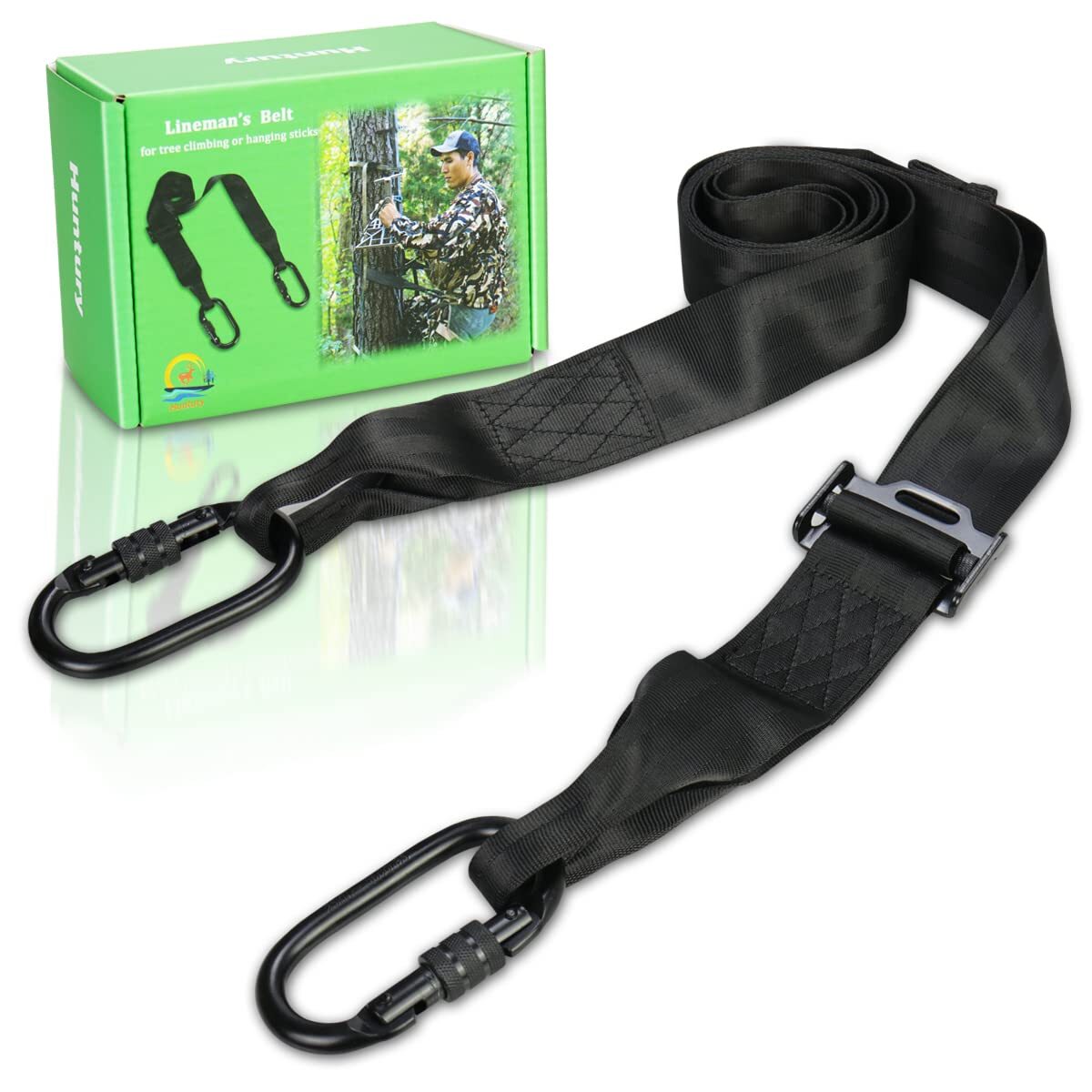 Adjustable Lineman’s Belt for Tree Climbing Hunting & Stand Setup