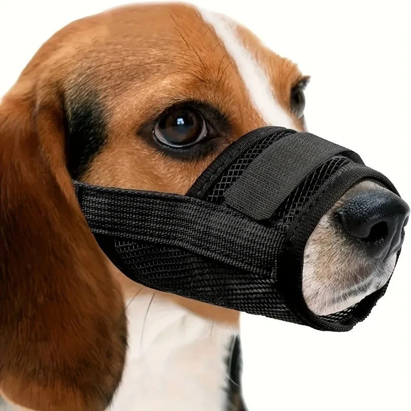 Dog Muzzle for Medium to Large Dogs Soft Nylon Breathable & Adjustable Straps