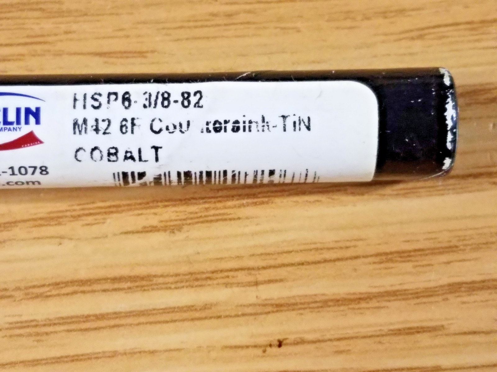 3/8"Dia., 82 Degree 6 Flute Cobalt Countersink