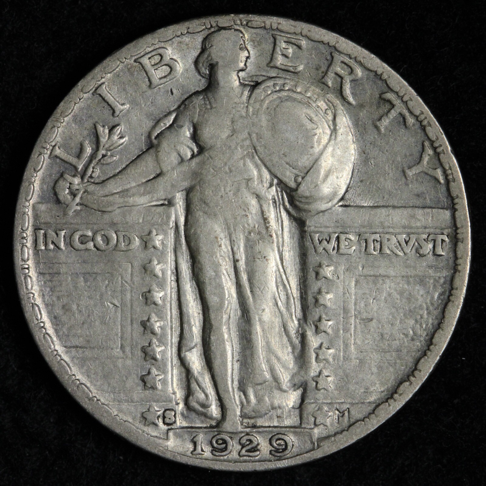 1929-S Standing Liberty Silver Quarter XF E348 JRCN