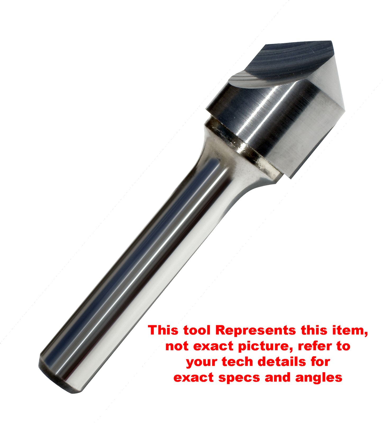 1/4" 60° 1 Flute Solid Carbide Single End Countersink 1/4" Shank, 2"OAL USA