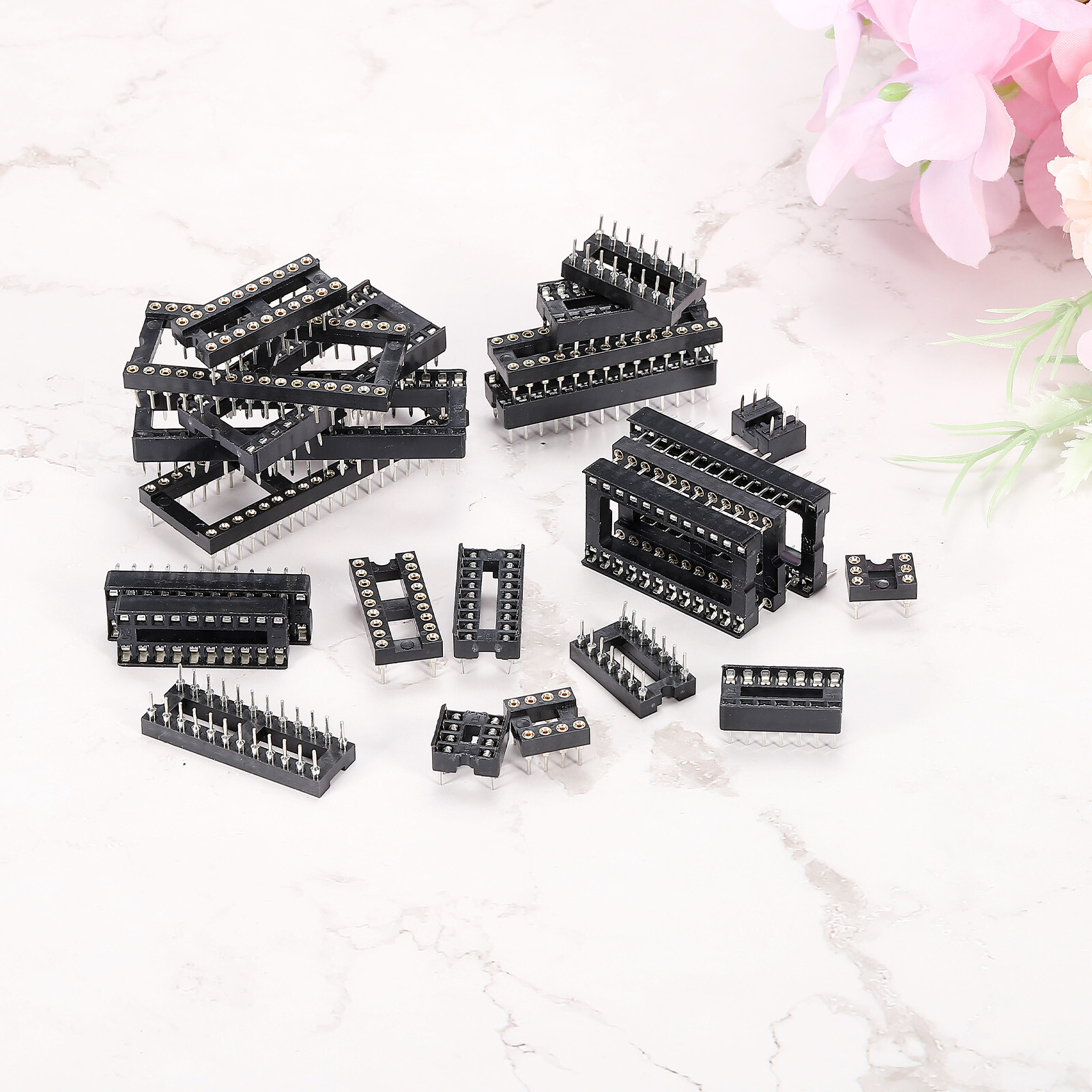 10pcs DIP IC Chip Socket Adapter Round Pin 40P 2.54mm Pitch IC Socket