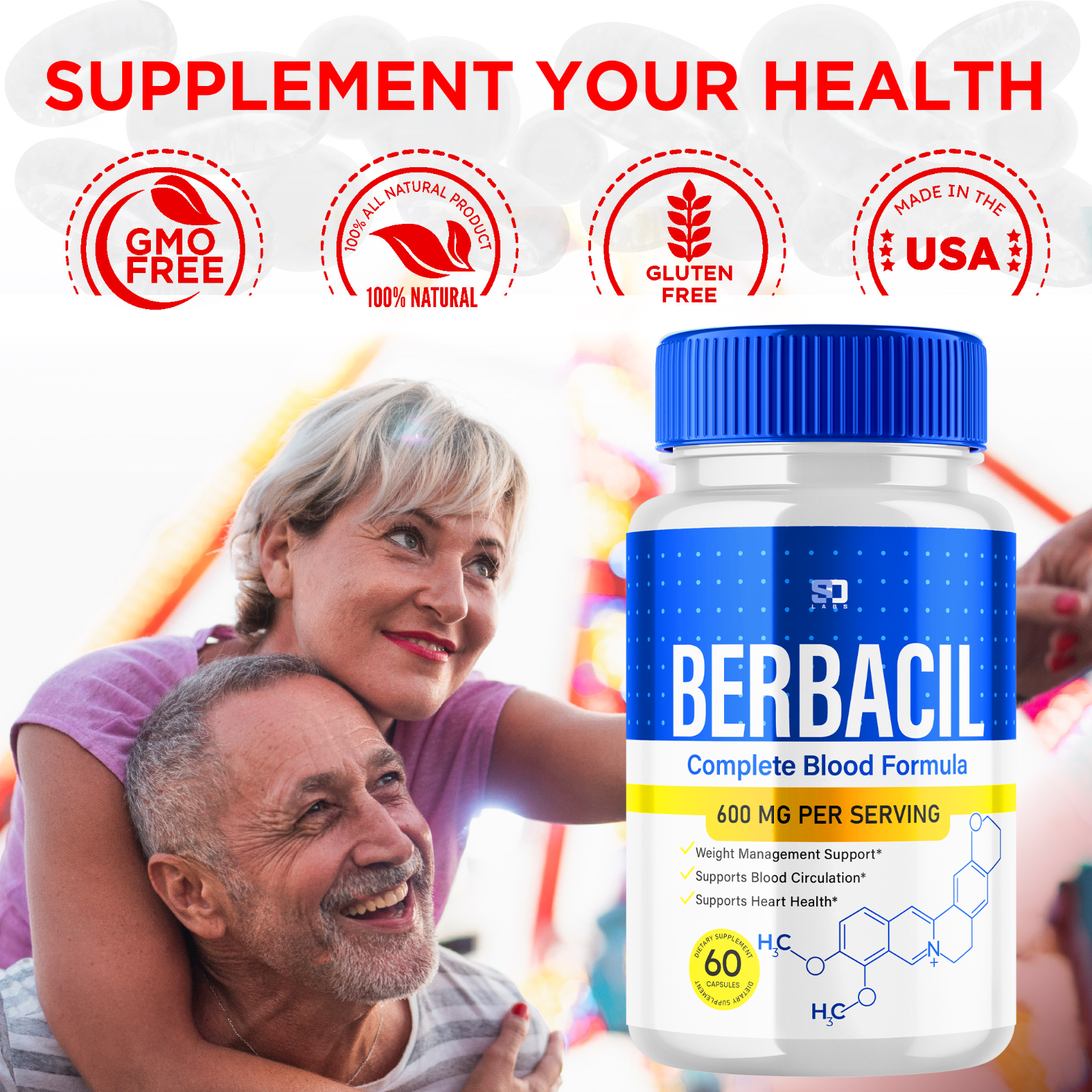 Berbacil Capsules - Promotes balanced blood sugar and pressure (5 Pack)