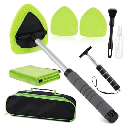 7PCS Windshield Cleaner Tool, Car Windshield Cleaner Tool+Side Mirror Squeegee