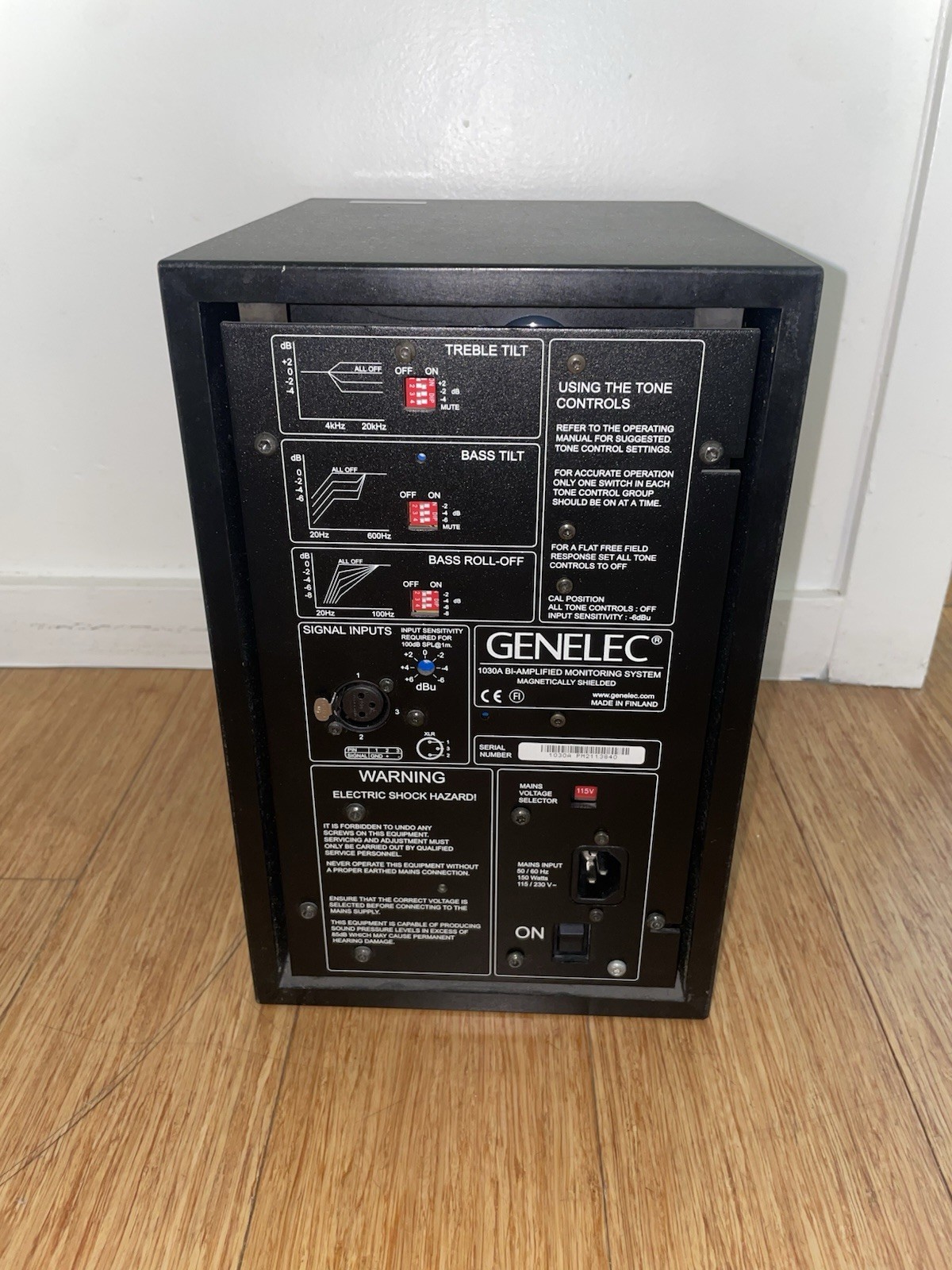 Pair of Genelec 1030a 6.5" Powered Near Field Monitors
