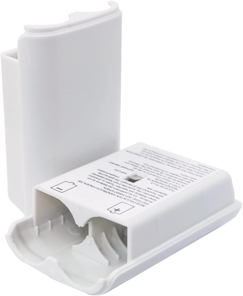 Protective 4X Battery Pack Shell Cases for Xbox 360 Wireless Controllers - White