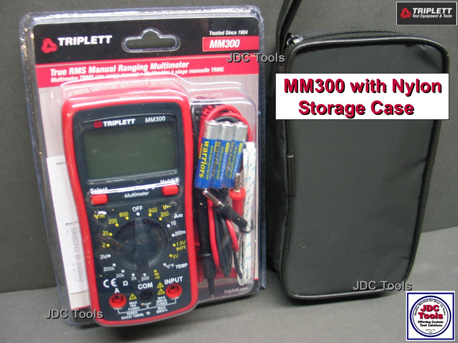TRIPLETT Digital Multimeter Volt AC DC Tester Meter Voltmeter Ohmmeter MM300