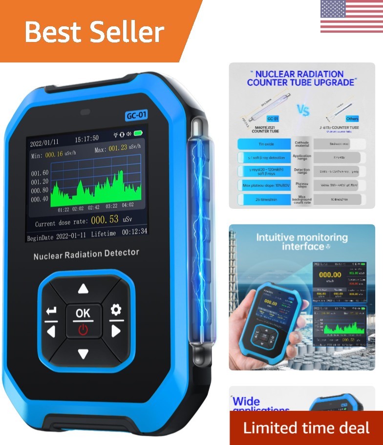 Smart Alarm Radiation Monitor: Portable Handheld Dosimeter with 3 Alert Modes