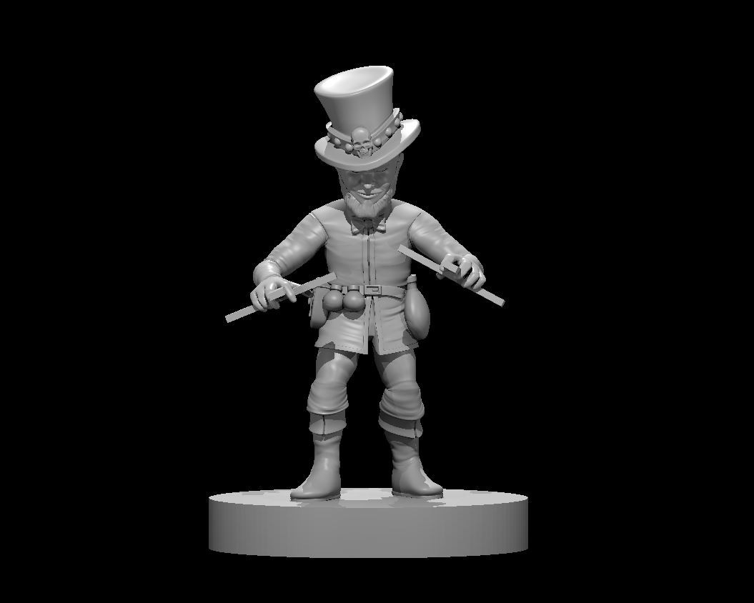 Halfling Male Warlock Puppeteer Adventurer NPC 28mm Scale DND D&D Tabletop Mini
