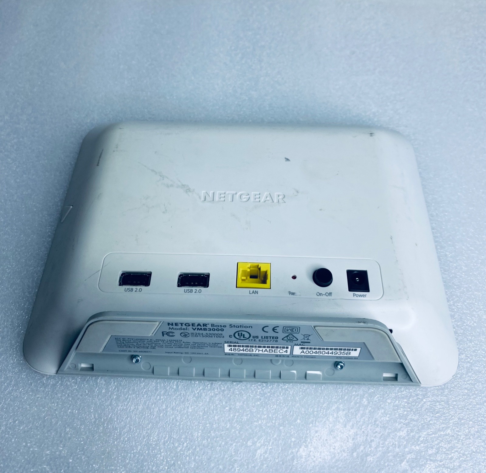 netgear Arlo VMB3000 Smart Home Base Station, White, Parts Or Repair - (READ)
